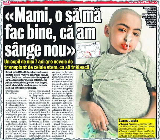 «Ajută copiii!» împlineşte 7 luni! Campania noastră a mediatizat 43 de cazuri de copii bolnavi