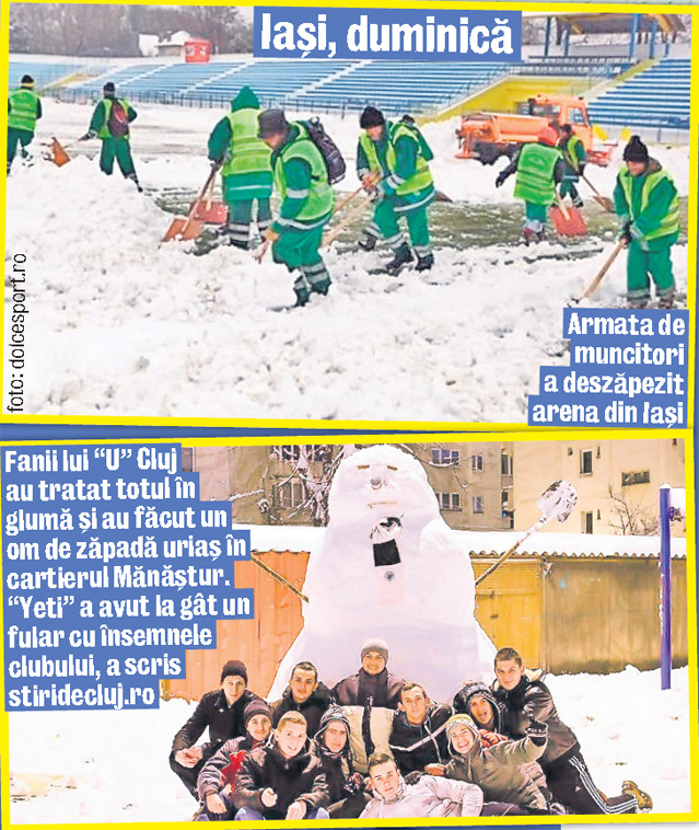 Iarna aşternută peste ţară a determinat FRF să amâne meciurile din Cupă. Liga I continuă în weekend?