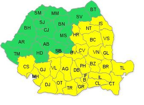 ATENŢIONARE COD PORTOCALIU! Află care sunt ZONELE AFECTATE!