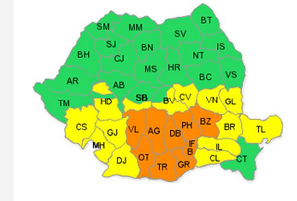 PRIMĂVARA e doar în CALENDAR! COD PORTOCALIU de ninsoare şi viscol în Bucureşti şi mai multe judeţe. HARTA zonelor afectate
