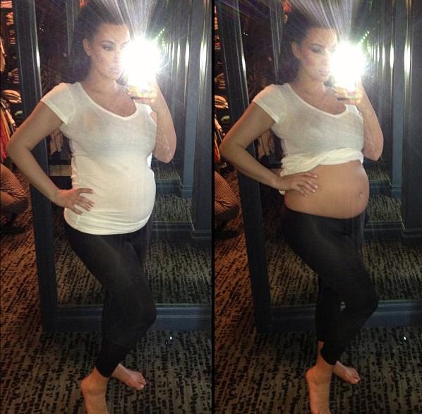 DOVADA că nu SE PREFACE că este ÎNSĂRCINATĂ! Kim Kardashian și-a arătat BURTA de GRAVIDĂ în toată SPLENDOAREA! FOTO