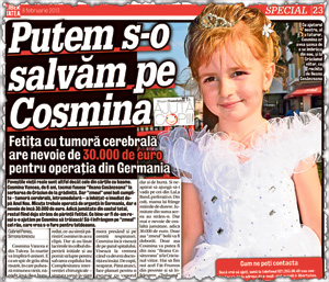 «Ajută copiii!» împlineşte un an! Campania a mediatizat 70 de cazuri, oferind un ajutor total de 165.000 de lei