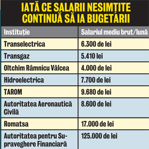 Ponta, ce bine o duc unii bugetari!