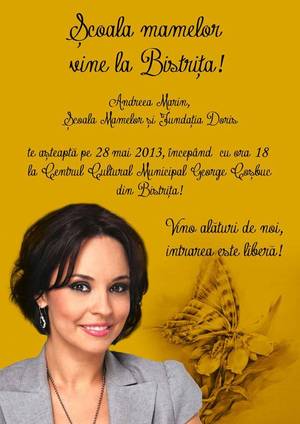 „Zâna surprizelor”, Andreea Marin luptă pentru dreptul femeilor şi al copiilor la Bistriţa