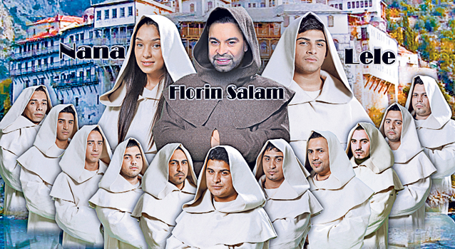 Îmbrăcat în călugăr, manelistul Florin Salam jeleşte după soţia moartă, în noul clip!