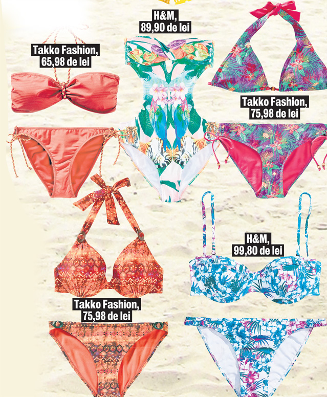 Vara asta se poartă costumele de baie «turbate» și înflorate