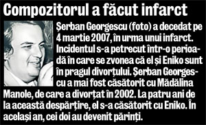 Eniko, văduva lui Şerban Georgescu, se mărită la şapte ani după ce i-a murit soţul
