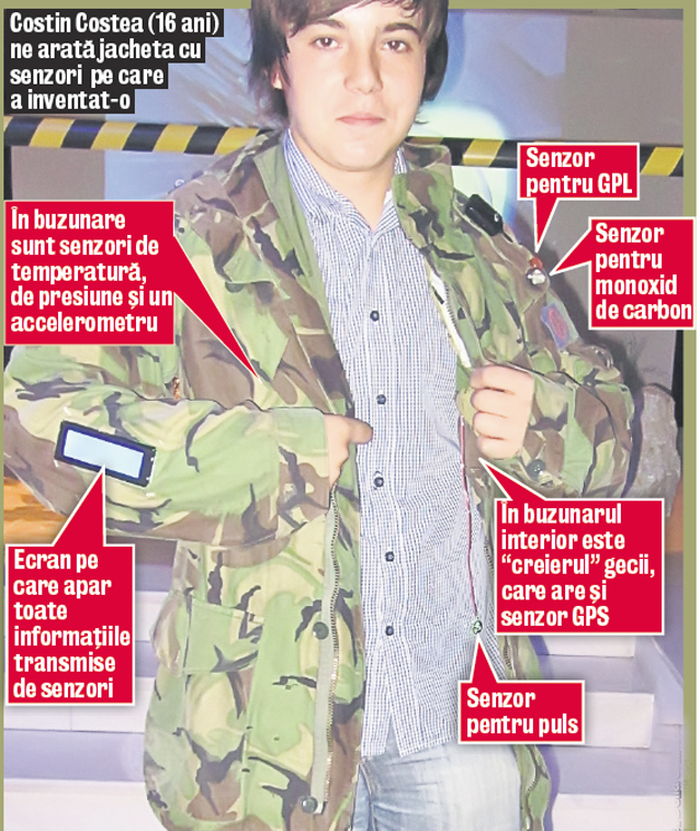A inventat jacheta care sună automat la 112