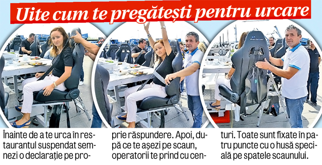 Îţi place adrenalina? Aşa iei masa la o înălţime de 50 de metri