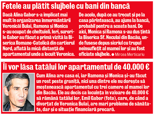 RĂVĂȘITOR! De ce au evitat MONICA și RAMONA GABOR să doarmă în casa mamei lor moarte