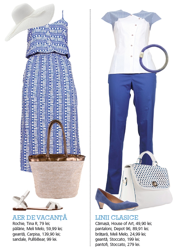 Modă: Toamna aceasta se poartă combinaţiile alb-albastru