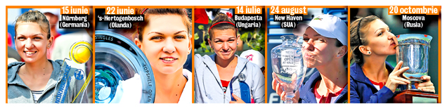 Fabuloasa Simona! EA este singura tenismenă română victorioasă la cinci turnee majore într-un singur an!