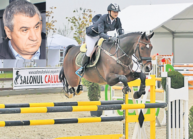 La demonstrația de intervenție antihuligani, alături de jandarmi a participat și o fetiță de 11 ani, călăreaţa Anne Marie