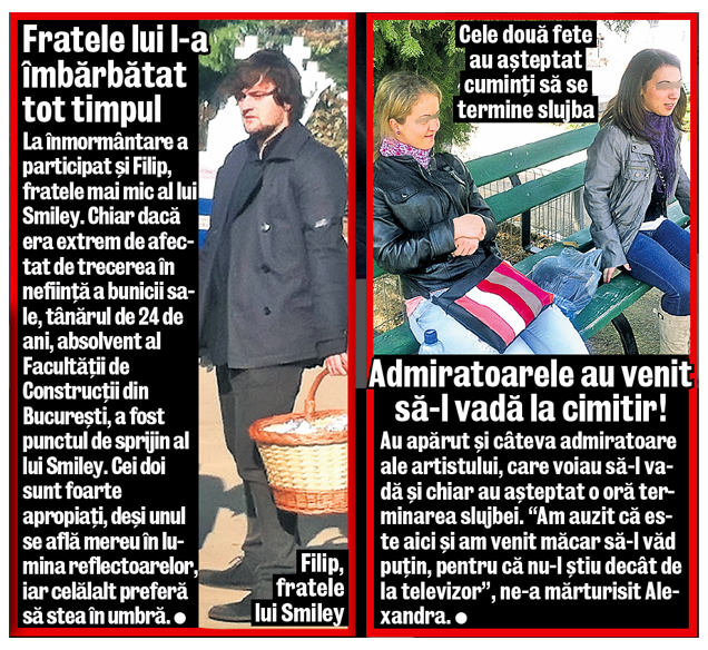 Smiley, îmbărbătat tot timpul de fratele său la înmormântarea bunicii lor