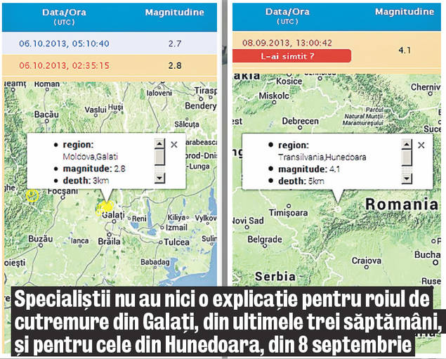 Cutremure ciudate ZGUDUIE România