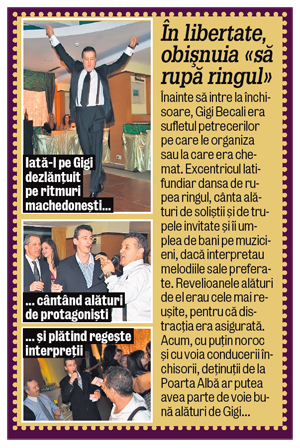 Lui Gigi îi stă gândul la petreceri. Diana Bişinicu, 10.000 de euro ca să-i cânte lui Becali după gratii