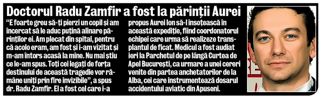 Specialişti în medicină legală explică: "Aura putea fi salvată chiar şi la patru ore de la accident"