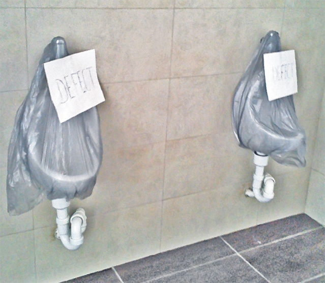 E greu să faci pipi în Parlament!