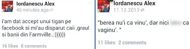 Alex, fiul fostului selecţioner Anghel Iordănescu, face glume de proastă calitate pe Facebook