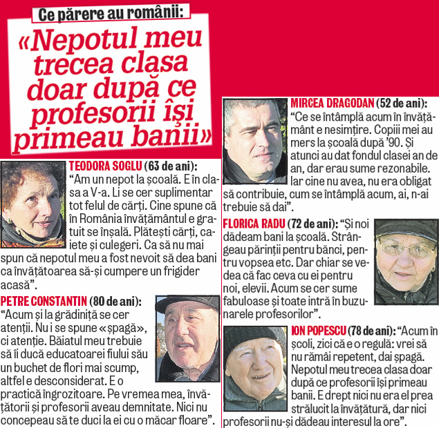 Scandalul «învăţătoarei şpăgare» a declanşat la Ministerul Educaţiei un val de reclamaţii în care părinţii se plâng că trebuie "să cotizeze" la şcoală