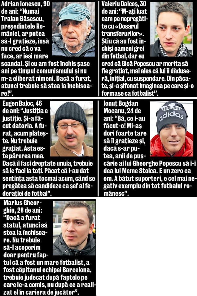 Generaţia de Aur cere graţierea lui Gică Popescu!