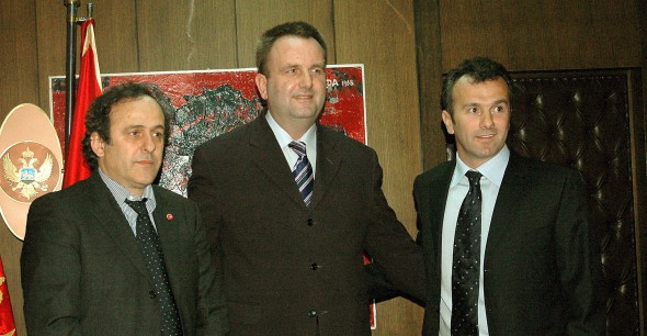 UEFA President Michel Platini in Montenegro