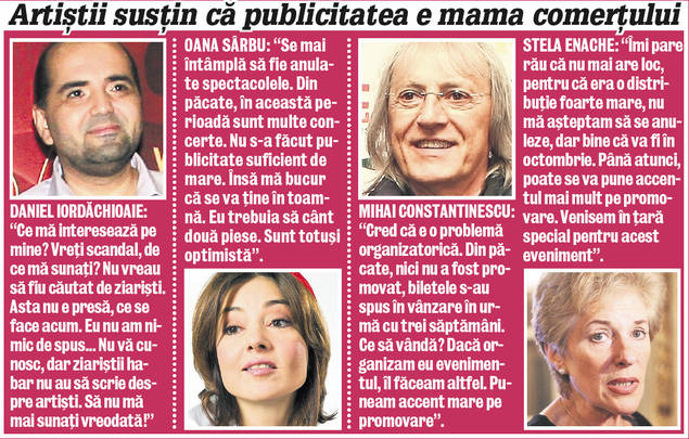 «Vocile de Aur» au amuţit! Show-ul «Şlagărele României», programat azi la Sala Palatului, s-a amânat