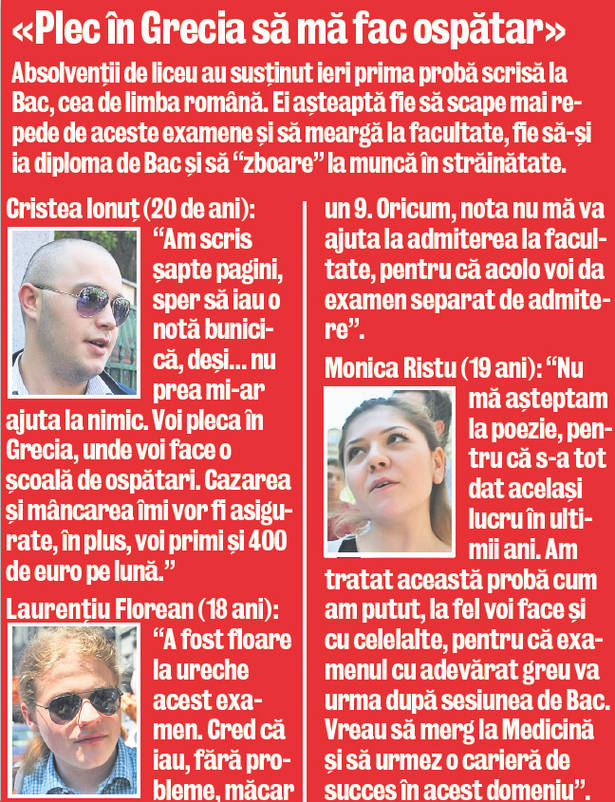 Fraudă la BAC! Pentru 500 €, profu’ îți face lucrarea de 6