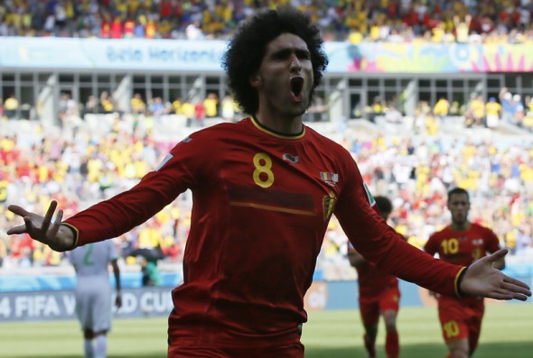 Marouane Fellaini a marcat golul care i-a dezlănțuit pe belgieni. Foto: EPA