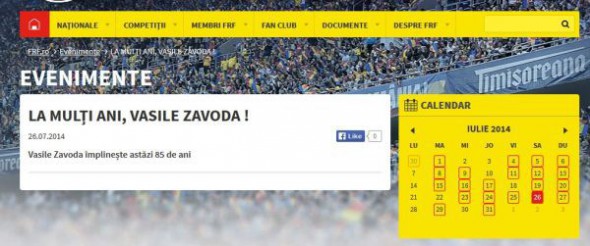 Gafă macabră la FRF. I-au urat "La mulţi ani" unui fost fotbalist mort!