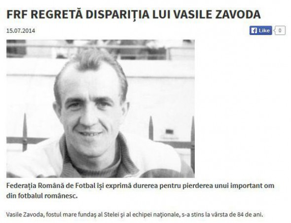 Gafă macabră la FRF. I-au urat "La mulţi ani" unui fost fotbalist mort!