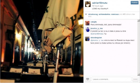 Adrian Mutu nu se dezminte. A petrecut până dimineaţă la o terasă din Bucureşti!