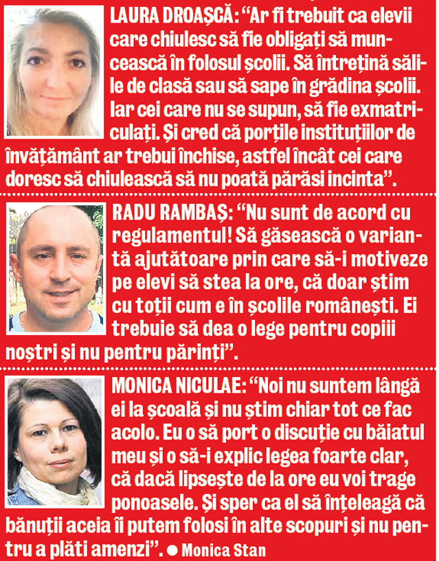 Copilul chiuleşte, părintele plăteşte!