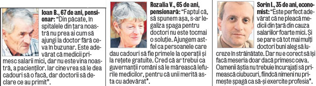 Liber la atenţii | S-a stabilit: doctorii nu sunt funcţionari publici, deci, legal, pot primi cadouri
