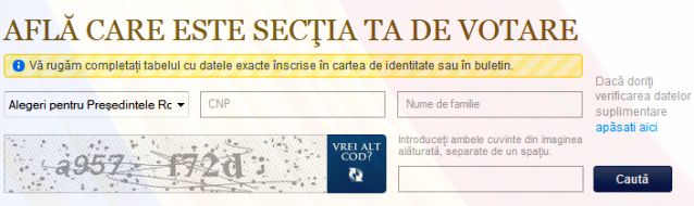 ALEGERI PREZIDENŢIALE 2014 | Tu ştii unde poţi să votezi? Află care este secţia ta de votare!