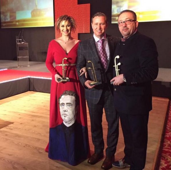 Anamaria Prodan, Laurențiu Regecampf și Florian Walter, trei laureați ai Galei Fanatik (Twitter)