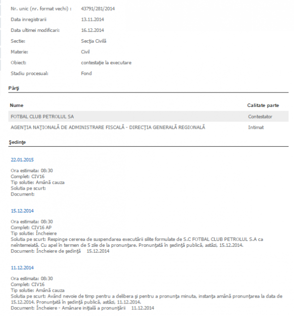 1.judecatoria ploiesti respinge cererea de suspendare a executarii silite