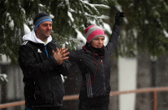 Antrenament Simona Halep la Poiana Brașov. Foto: Alex Dobre