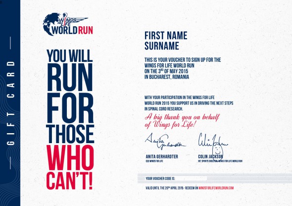 Sportul uneşte oamenii. Aleargă alături de prieteni sau familie la a doua ediţie Wings for Life World Run
