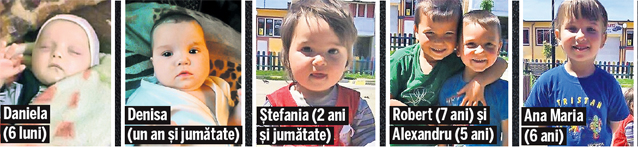 Cu bine, îngeraşi! Tatăl şi cei şase copii asfixiaţi în casă au fost înmormântaţi