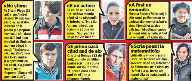 Mihai Eminescu, preşedinte! Sau actor! Mulţi români habar nu au cine a fost marele poet