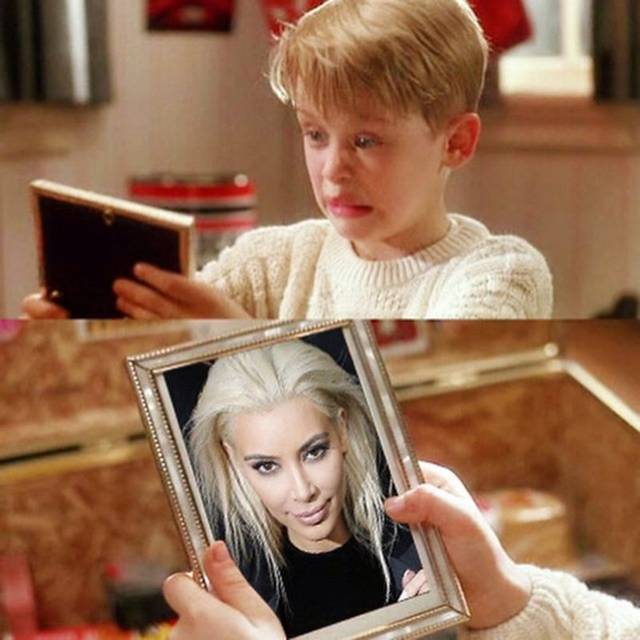 Poanta zilei! Fotografia care arată ce părere are Internetul despre noul look al lui Kim Kardashian