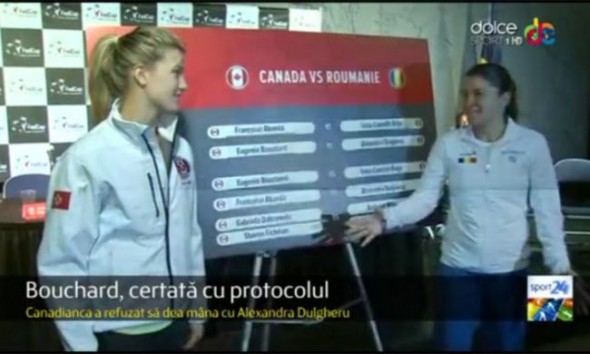 Eugenie Bouchard a lăsat-o cu mâna întinsă pe Alexandra Dulgheru