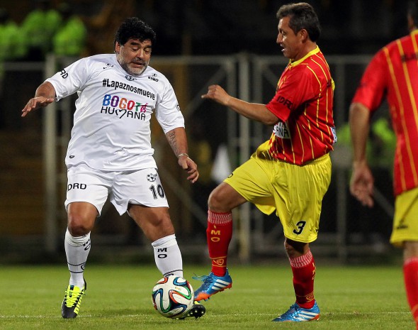 Maradona a participat la un meci amical în Columbia