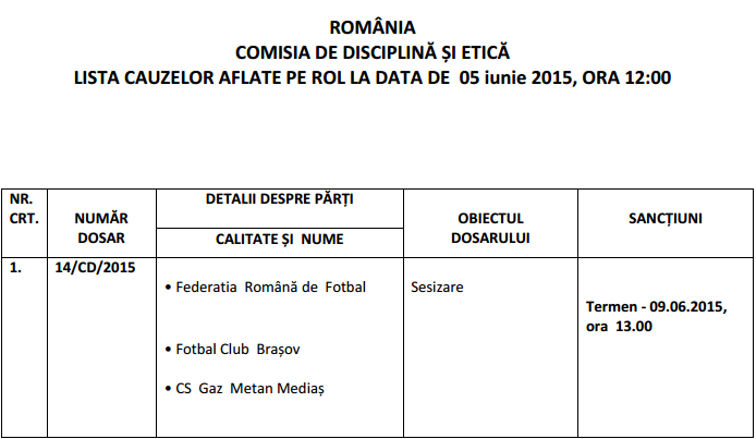 Comisia Disciplina Bv-Gaz