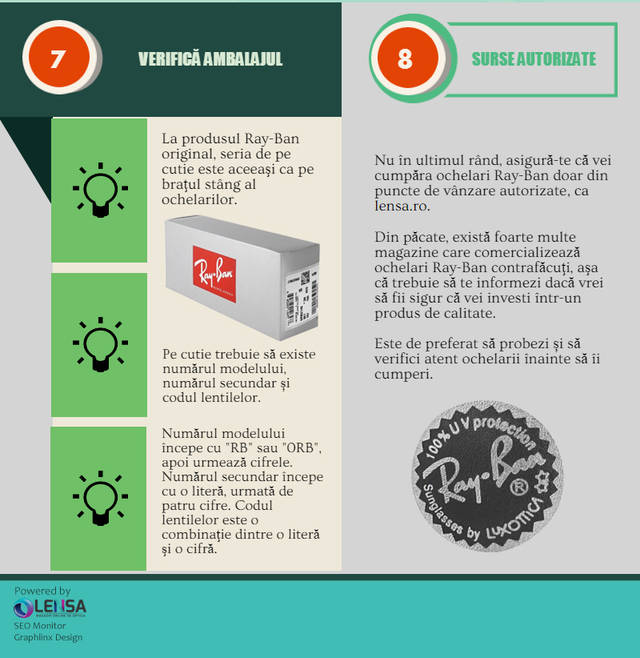 INFOGRAFIC: Verifică dacă ochelarii tăi de soare sunt falşi