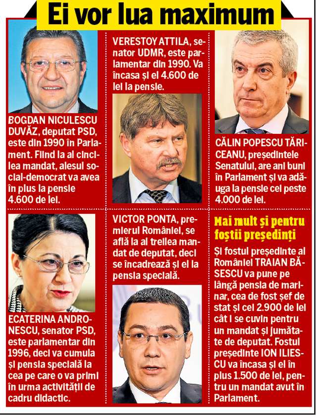 Nu le e ruşine la bătrâneţe?! 500 de parlamentari nesimţiţi, 400.000 de pensionari muritori de foame