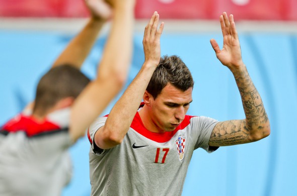 Mario Mandzukici este principala gură de foc a croaților. Foto: EPA