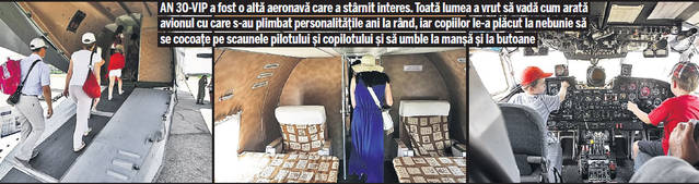 La plimbare prin avion | Ziua Aviaţiei a fost sărbătorită în avans la Baza 90, unde s-a dat liber la vizitat aeronave