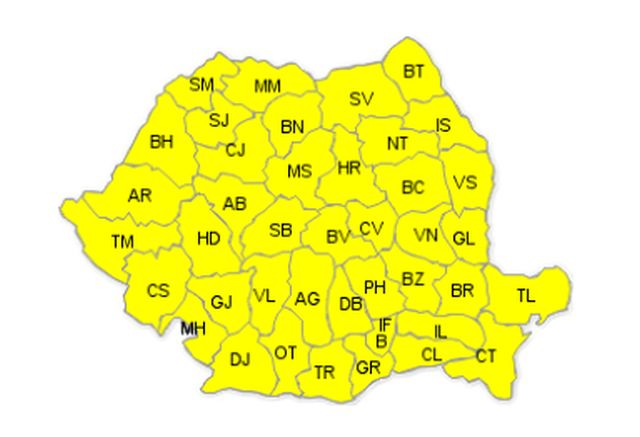 Temperaturi SUFOCANTE în weekend. Meteorogii au emis COD GALBEN de caniculă. Vezi zonele vizate